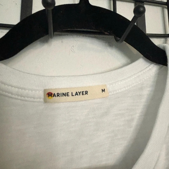 NWOT Marine Layer Womens Scoop Neck Tee Shirt White Size Medium Soft - Picture 2 of 3
